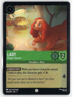 Disney Lorcana Archazia's Island #100/204 - Lady NM Foil - Image 1