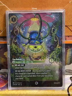 Disney Lorcana Wilds Unknown Alien - True Believer 229/204 Foil Emerald English - Image 1