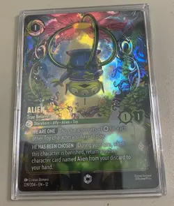Disney Lorcana Wilds Unknown Alien - True Believer 229/204 Foil Emerald English - Image 3