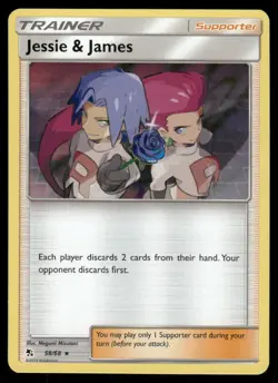Pokemon Cards Jessie & James 58/68 Hidden Fates Holo Rare NM *2 - Image 1