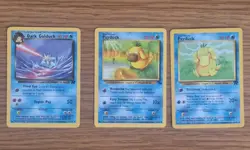 Psyduck Golduck Pokemon Card Bundle Fossil, Team rocket - Image 1