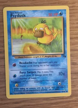 Psyduck Golduck Pokemon Card Bundle Fossil, Team rocket - Image 3