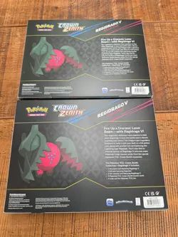 Pokemon TCG Sword & Shield Crown Zenith Collection box REGIDRAGO V 2x - Image 4