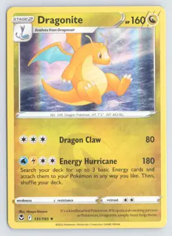 Dragonite 131/195 Pokemon Silver Tempest Holo Rare Near Mint - Image 1