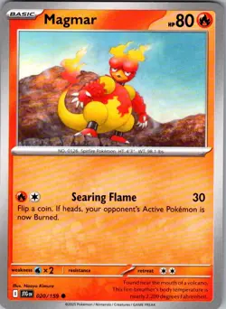 Magmar Journey Together 020/159 Common Pokemon Near Mint - Image 1