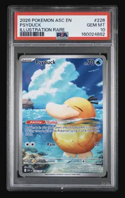 2026 POKEMON ASC EN-ASCENDED HEROES ILLUSTRATION RARE #226 PSYDUCK PSA 10 - Image 1