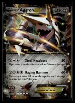 Aggron EX 93/160 Primal Clash Rare EX Holo Pokemon - Image 1