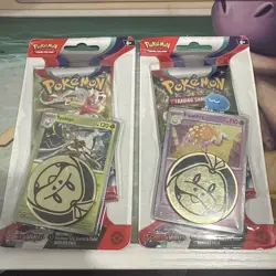 Pokemon TCG SCARLET & VIOLET SPIDOPS & ESPATHRA Checklane Sealed Blister Packs - Image 1