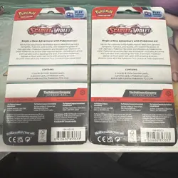 Pokemon TCG SCARLET & VIOLET SPIDOPS & ESPATHRA Checklane Sealed Blister Packs - Image 2