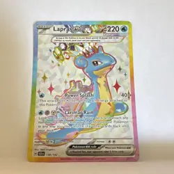 Pokemon TCG Lapras ex 158/142 SV07 Stellar Crown Ultra Rare Full Art Holo - Image 1