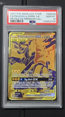 Pokemon - Pikachu & Zekrom SM248 *GEM MINT PSA 10* Sun & Moon Black Star Promo - Image 1