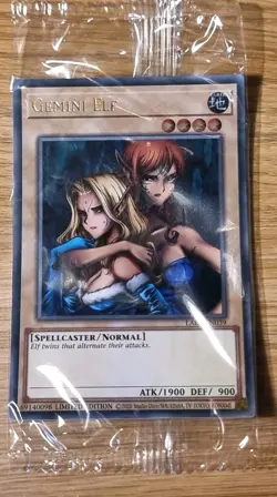 Yu-Gi-Oh! Gemini Elf Ultra Rare Limited Edition Promo LART-EN039 SEALED - Image 1