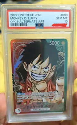 PSA 10 Monkey D. Luffy OP01-003 Leader Parallel Romance Dawn One Piece Jap - Image 1