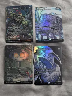 Mtg TMNT 4 Card Borderless PZA Foil Lot - Image 1