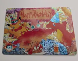 Rare Pokemon Charmander & Blastoise Happy Birthday Prism Holo Vending Cards MINT - Image 4