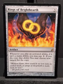 ​MTG Rings of Brighthearth Lorwyn Rare Artifact Magic the Gathering LP - Image 1
