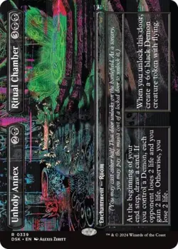 Unholy Annex / Ritual Chamber (Borderless) - DHOH MTG - Medium Play - Image 1
