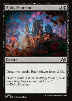 Risky Shortcut Light Play, English Magic the Gathering MTG Aetherdrift - Image 1