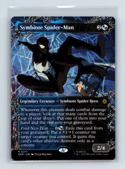 Symbiote Spider-Man (Borderless) R Marvel's Spider-Man 217 NM - Image 1