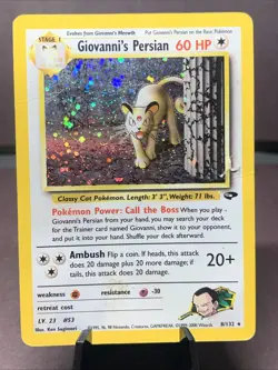 Pokemon TCG Giovanni's Persian 8/132 Gym Challenge Holo Rare WOTC VTG HP/DMG - Image 1
