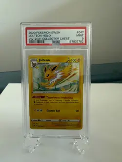 2020 POKEMON SWORD & SHIELD VIVID VOLTAGE #047 JOLTEON-HOLO PSA 9 - Image 1