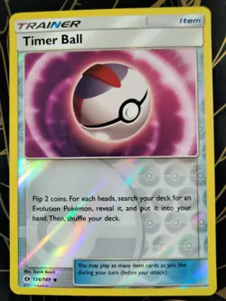Timer Ball - 134/149 - (Reverse Holo) - Sun & Moon - Pokemon TCG - NM/M - Image 1