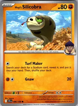 Hop's Silicobra Journey Together 086/159 Common Pokemon Near Mint - Image 1