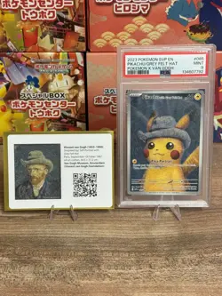 Pikachu with Grey Fehlt Hat Promo #085 PSA 9 Mint Pokemon x Van Gogh English EN - Image 1