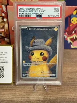 Pikachu with Grey Fehlt Hat Promo #085 PSA 9 Mint Pokemon x Van Gogh English EN - Image 2