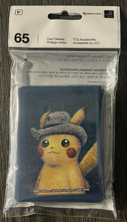 Pokemon Center × Van Gogh Museum: Pikachu with Grey Felt Hat Card Sleeves (65) - Image 1