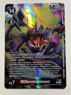 Digimon Card Game Millenniummon Time Stranger Box Topper Promo P-220 LP - Image 1