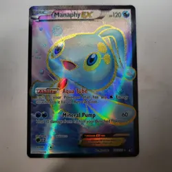 Pokemon TCG Manaphy EX Full Art Holo Ultra Rare Card 116/122 XY Breakpoint - Image 1