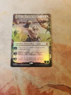 Ajani, Caller Of The Pride Borderless Foil Foundations MTG NM - Image 1