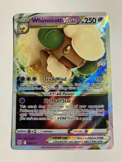 Pokemon 2022 Whimsicott VStar 065/172 Ultra Rare Holo Brilliant Stars Pokemon - Image 1