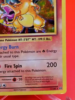Charizard 11/108 XY Evolutions Holo Bleed Near Mint Pokemon TCG - Image 5