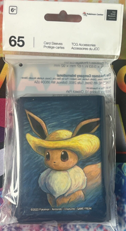 Pokemon Center × Van Gogh Museum: Eevee Inspired Straw Hat Card Sleeves (65) - Image 1