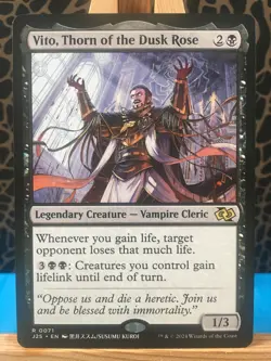 MTG - Vito, Thorn of the Dusk Rose. Foundations - Jumpstart 2025. Rare Anime Art - Image 1