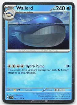 Wailord Promo (Cosmo Holo) Journey Together 041/159 NM/M Pokemon - Image 1