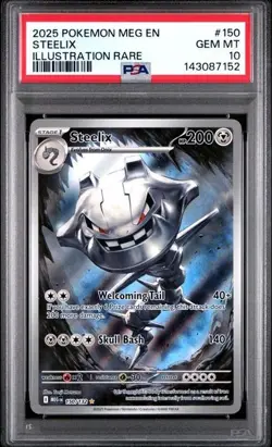 Pokemon Mega Evolution Steelix #150 Illustration Rare PSA 10 Gem Mint - Image 1