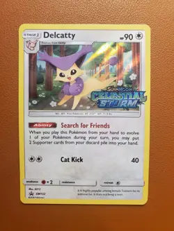 Delcatty SM132 NM Celestial Storm Stamped Prerelease Black Star Pokemon Promo! - Image 1