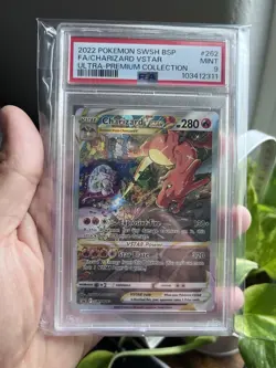 2022 POKEMON SWSH BLACK STAR PROMO #262 FULL ART/CHARIZARD VSTAR PSA 9 - Image 4