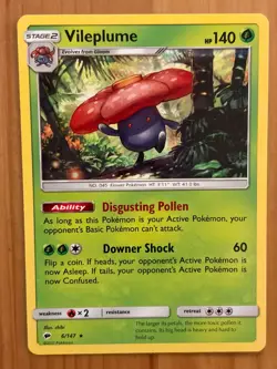 Vileplume 6/147 Non-Holo Regular Rare LP - Burning Shadows 2017 - Pokemon TCG - Image 1