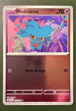 Pokemon TCG Misdreavus 35/94 Phantasmal Flames ME2 Reverse Holo NM - Image 1