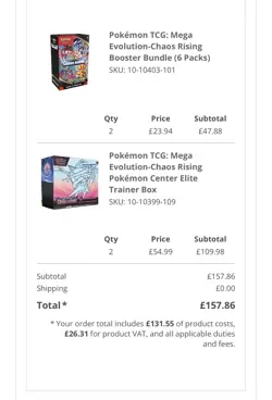 Pokemon TCG Chaos Rising Pokemon Center 2x PC ETB’s 2x Booster Bundles Sealed - Image 2