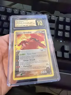 CGC 10 PRISTINE Team Magma's Groudon 9/95 Celebrations Collection Holo Pokemon - Image 1