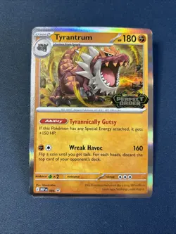 Pokemon - Tyrantrum MEP 066 Pre Release Perfect Order - Black Star Promo - Image 1