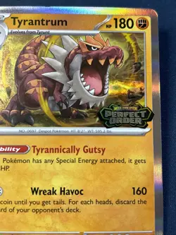 Pokemon - Tyrantrum MEP 066 Pre Release Perfect Order - Black Star Promo - Image 2