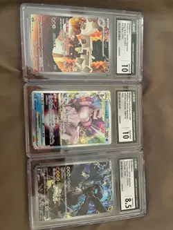 Japanese Pokemon CGC Graded lot 8.5-10, Palkia Vstar, Garganacl AR, N's Zekrom - Image 1