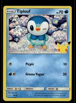 2021 McDonald's 25th Anniversary Promos Holo (FRENCH) Piplup Basic/Promo #20 - Image 1