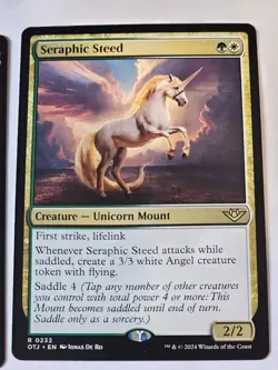 MTG- Seraphic Steed - Outlaws of Thunder Junction - Image 1
